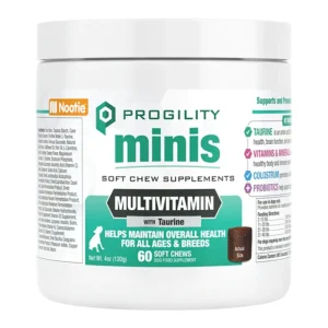 Nootie Dog Progility Multivitamin With Taurine Mini Soft Dog Chews, 60-Count
