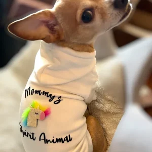 Mommy's Spirit Animal Hoodie - Glitter Unicorn Dog Hoodie by Bark Fifth Avenue