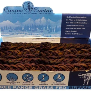 Canine Caviar Buffalo Braided Stix 6 in Dog Chews