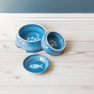 Indigo Impressions Paw Bowl- Blue