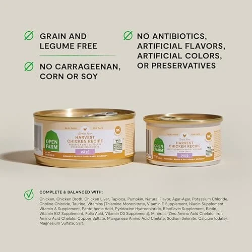 Open Farm Grain-Free Harvest Chicken Recipe Canned Cat Food - Image 2