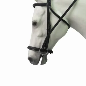 Henri de Rivel Pro Mono Crown Padded Bridle - Premium Comfort English Bridle with Laced Reins