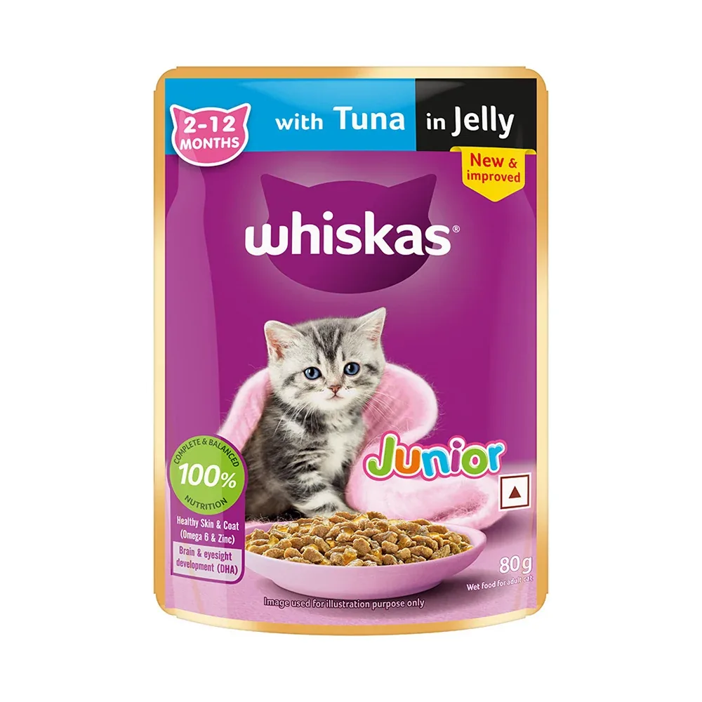 Whiskas Tuna in Jelly Kitten Cat Wet Food (80g)