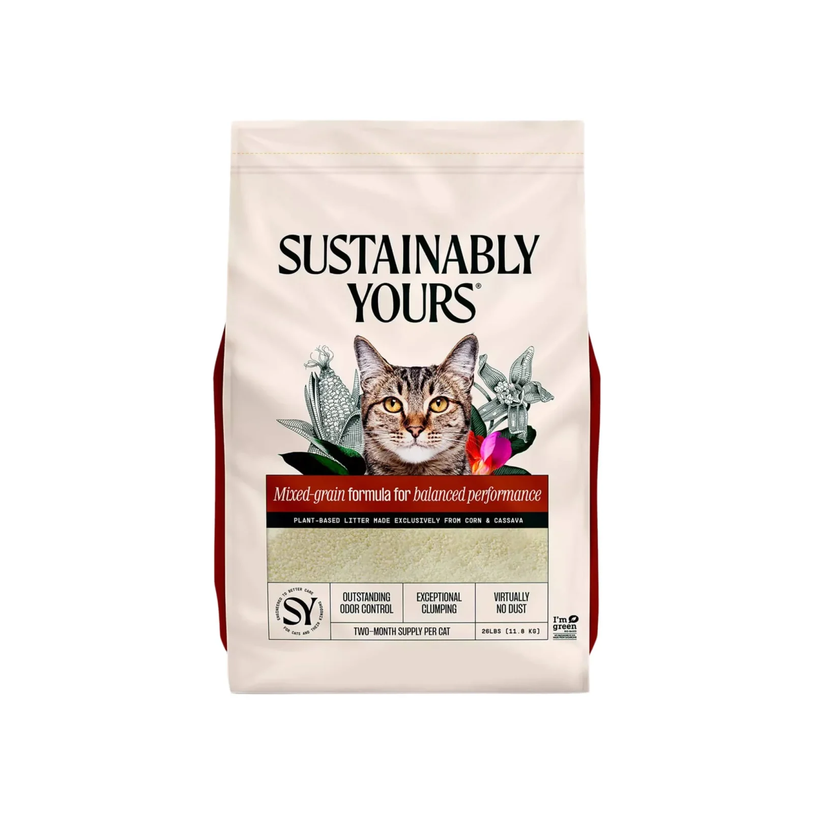 Sustainably Yours Corn & Casava Clumping Cat Litter - Image 2