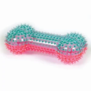Play365 Squeaky Spike Bone Dog Toy - Blue & Orange