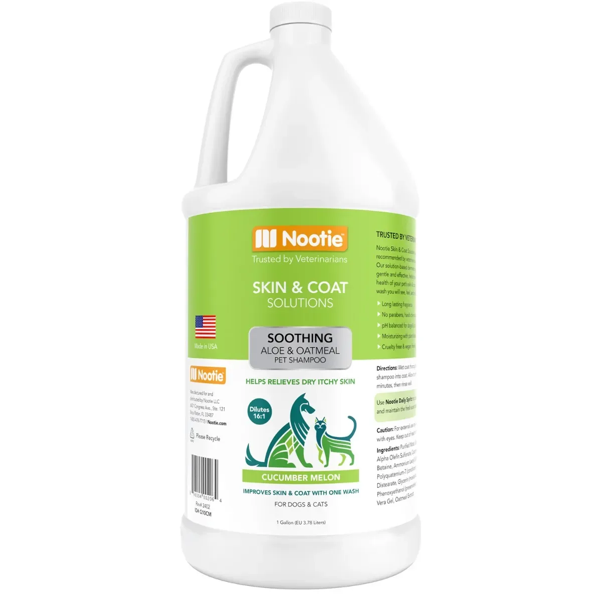 Nootie Soothing Aloe & Oatmeal Dog Grooming Shampoo