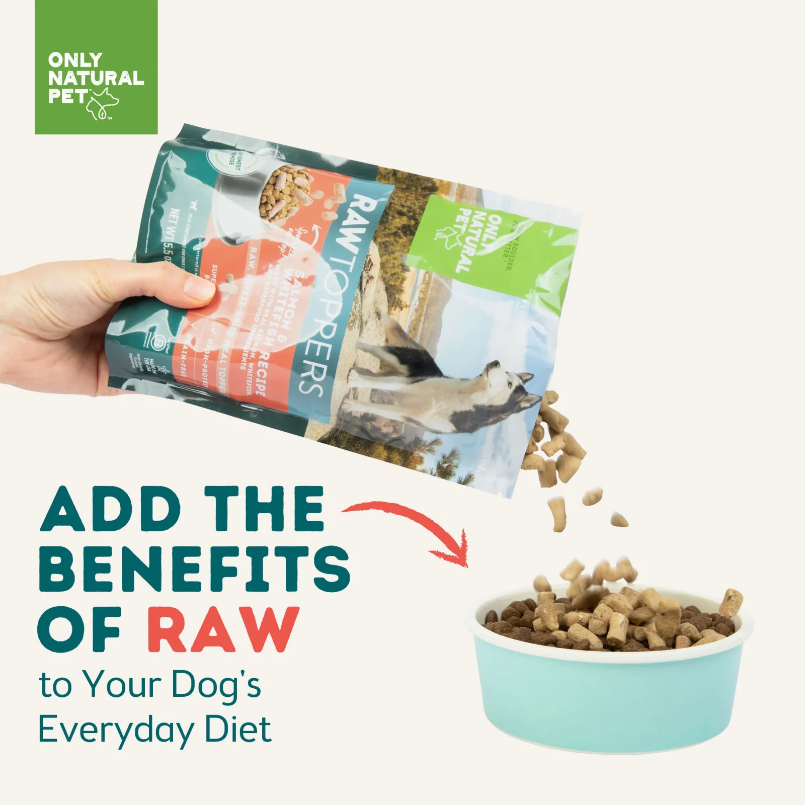 Only Natural Pet Raw Toppers Freeze Dried Recipe Meal Topper for Dogs - Image 2