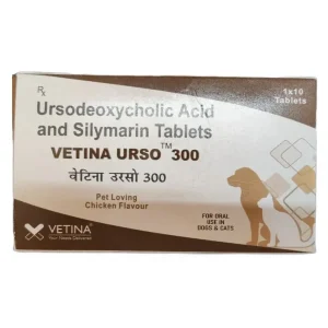 Vetina Urso 300mg Tablet (Ursodeoxycholic) for Dogs and Cats