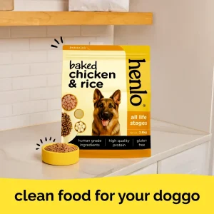 Henlo Baked Chicken & Rice Adult and Puppy Gluten free Dog Dry Food | 100% human grade ingredients