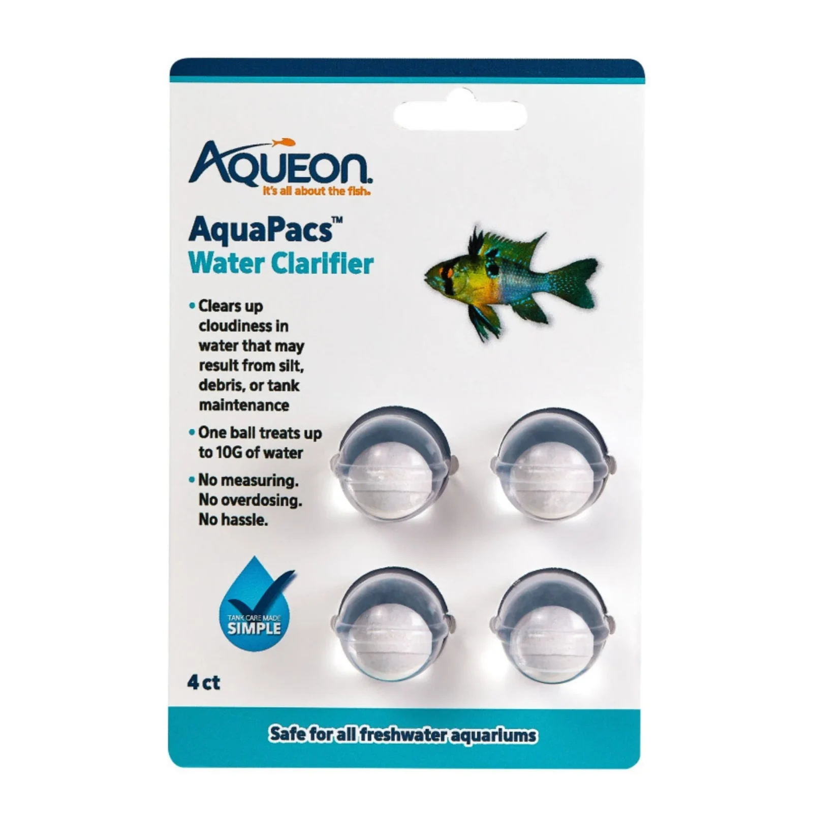 Aqueon AquaPacs Water Clarifier 6 ct, 4 ct