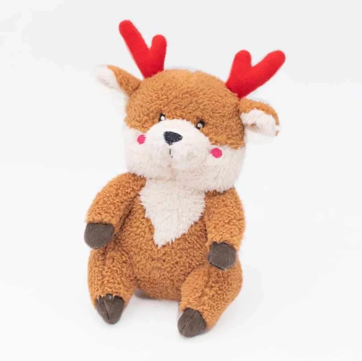 ZippyPaws Holiday Cheeky Chumz Reindeer Plush Dog Toy