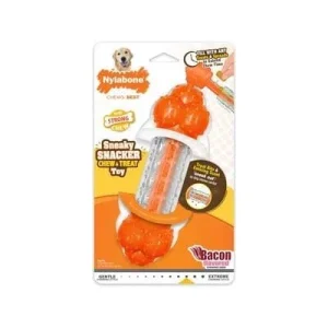 Nylabone Sneaky Snacker Durable Bacon Flavored Treat Dispensing Interactive Dog Toy
