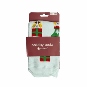 Pearhead Corgi Holiday Socks Green