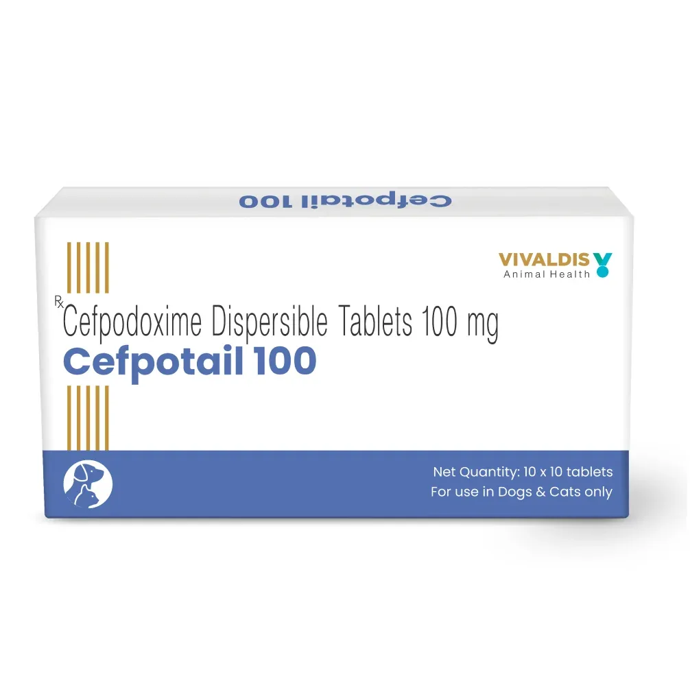 Vivaldis Cefpotail 100mg (Cefpodoxime) Tablets for Dogs and Cats
