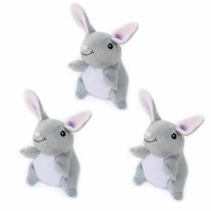 ZippyPaws Miniz Bunnies, 3-Count