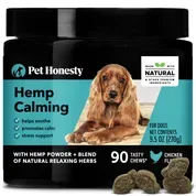 Pet Honesty Hemp Calming Chicken Flavored Soft Chews Calming and Anxiety Supplement for Dogs