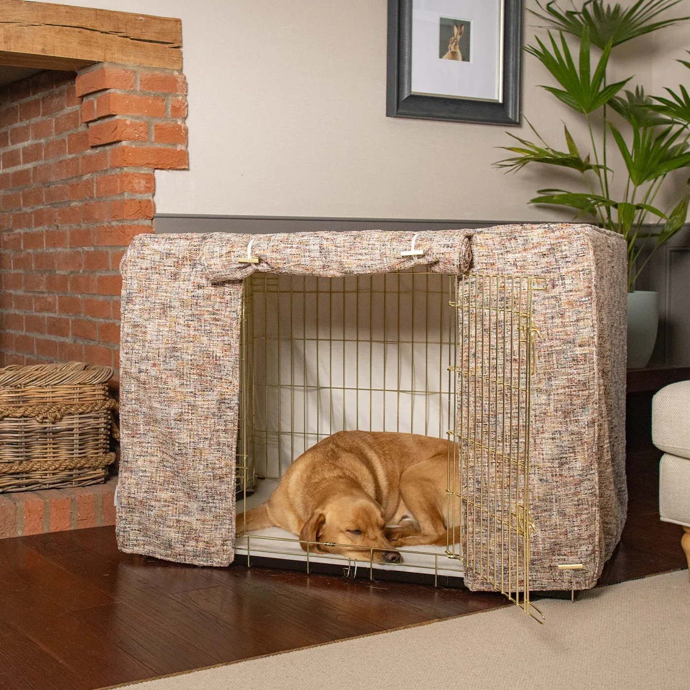 Dog Crate with Crate Cover in Opal Minerals by Lords & Labradors - Image 2