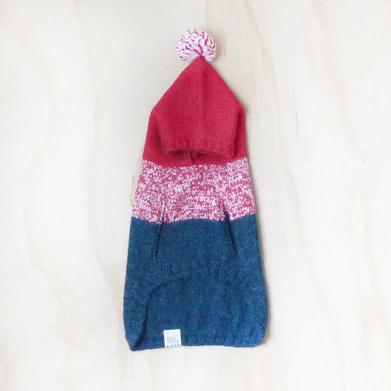 Colby Hoodie Sweater - Marled Red-Grey