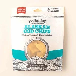 Polkadog Alaskan Cod Chips Dog and Cat Dog Treats 3.5 oz