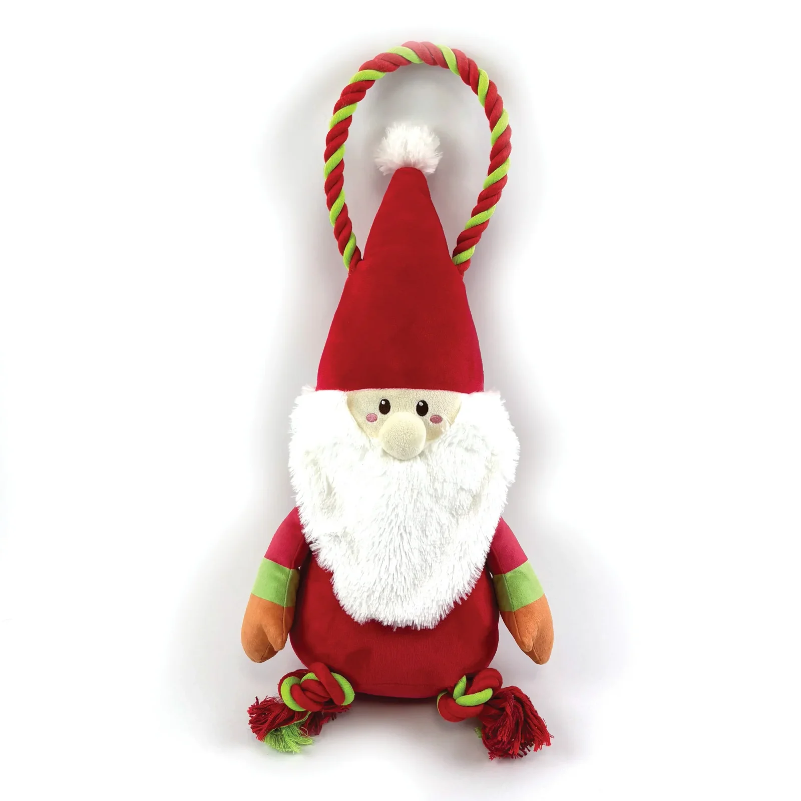 Happy Pet Jumbo Santa Paws Rope Tug Dog Toy