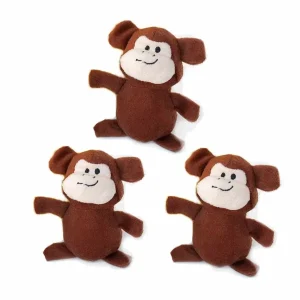 ZippyPaws Miniz Monkeys, 3-Count