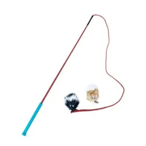 Outward Hound Tail Teaser Dog Wand Lure Dog Toy with Refill Black