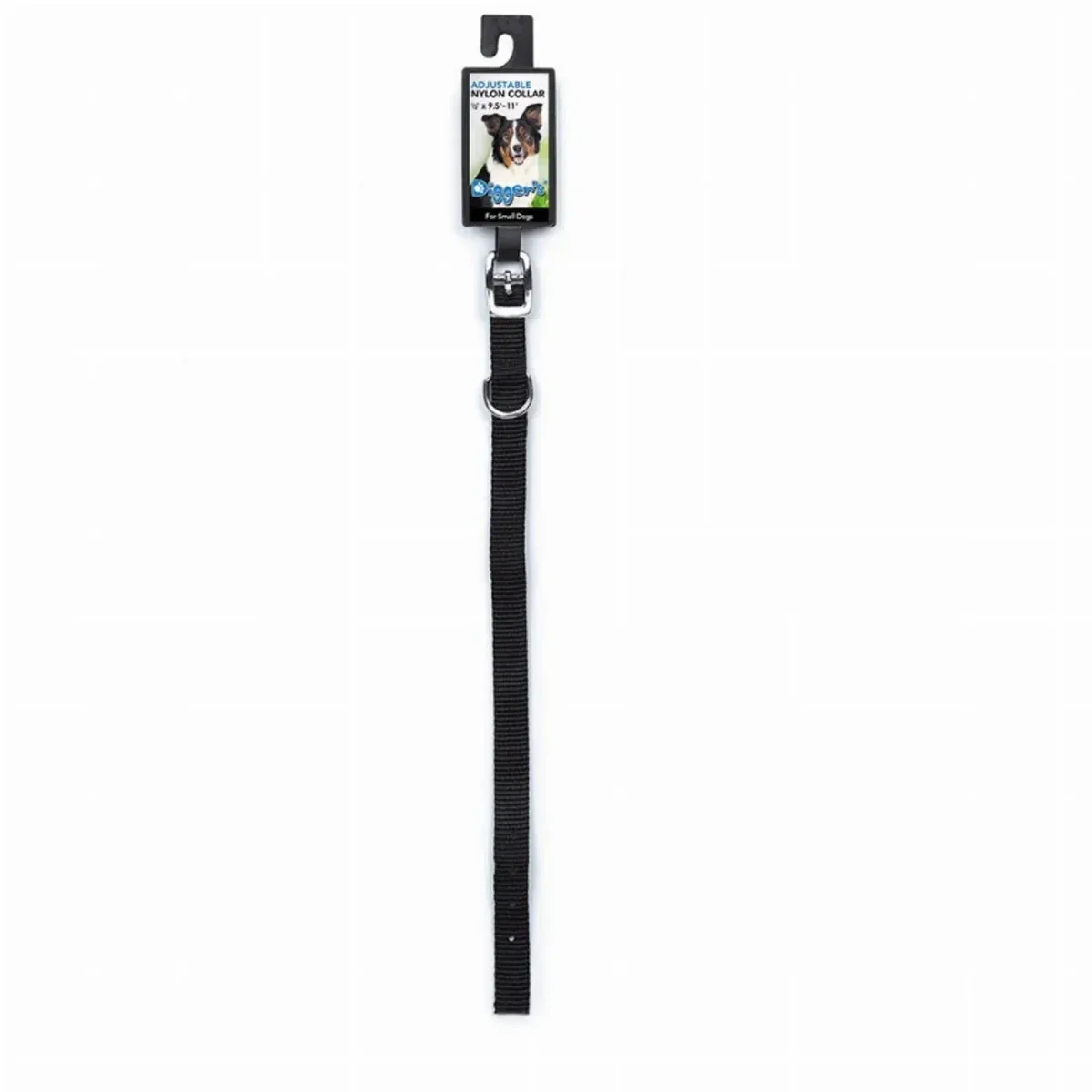 DGR 1/2 in Nylon Dog Collar, 12 in Black