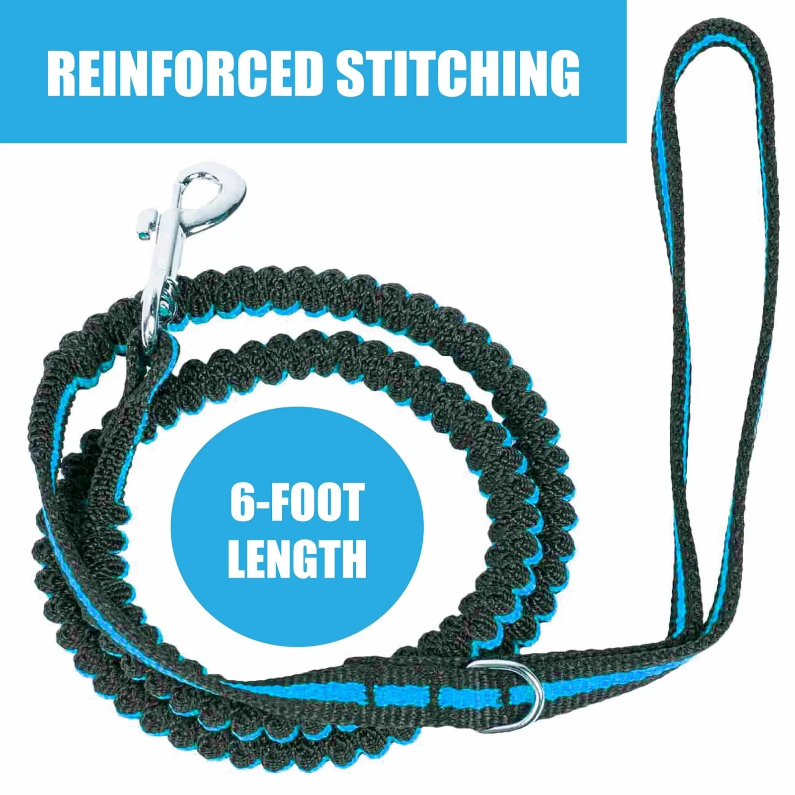 Pet Life ® 'Retract-A-Wag' Shock Absorption Stitched Durable Pet Dog Leash - Image 2