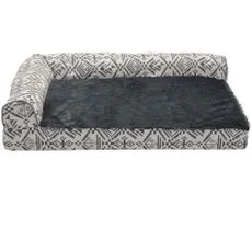 FurHaven Southwest Kilim Pillow Sofa Pet Bed - Boulder Gray (Small) - Image 2