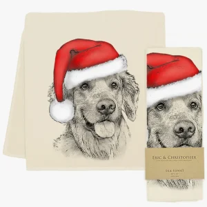 Santa Golden Tea Towel