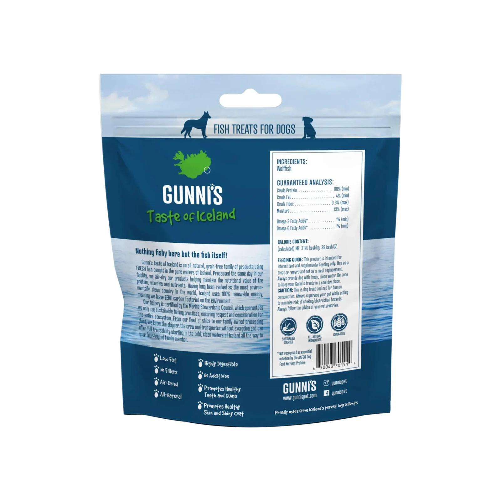 Gunni's Taste of Iceland Fish Wafers Dog Treats - Image 2