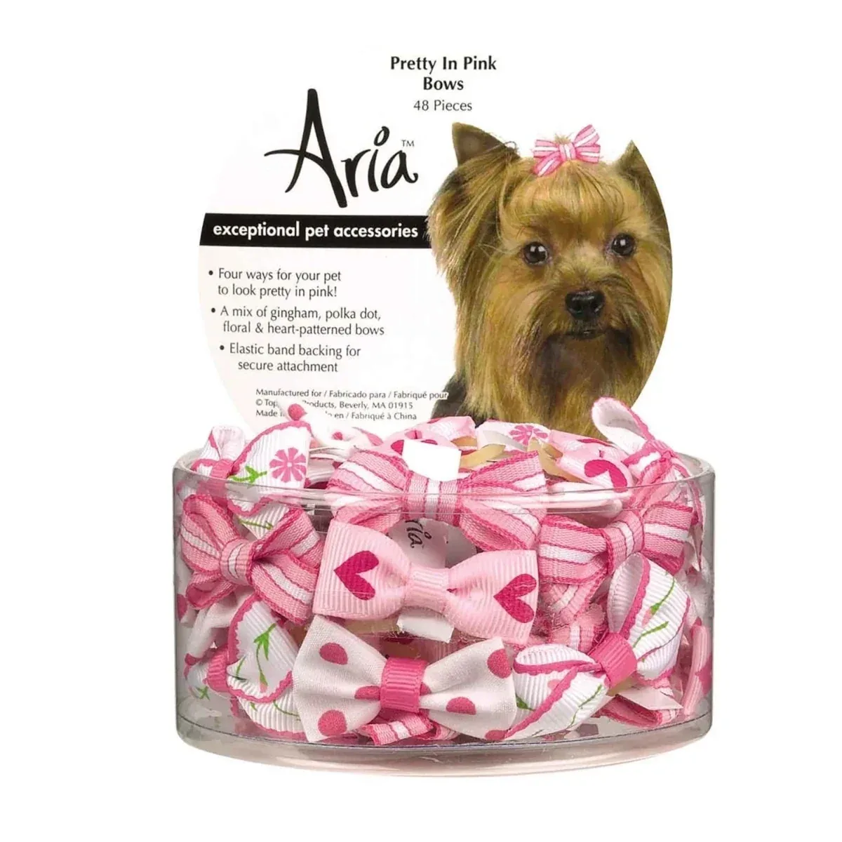 AR Pretty in Pink Bow Canister 48 ct
