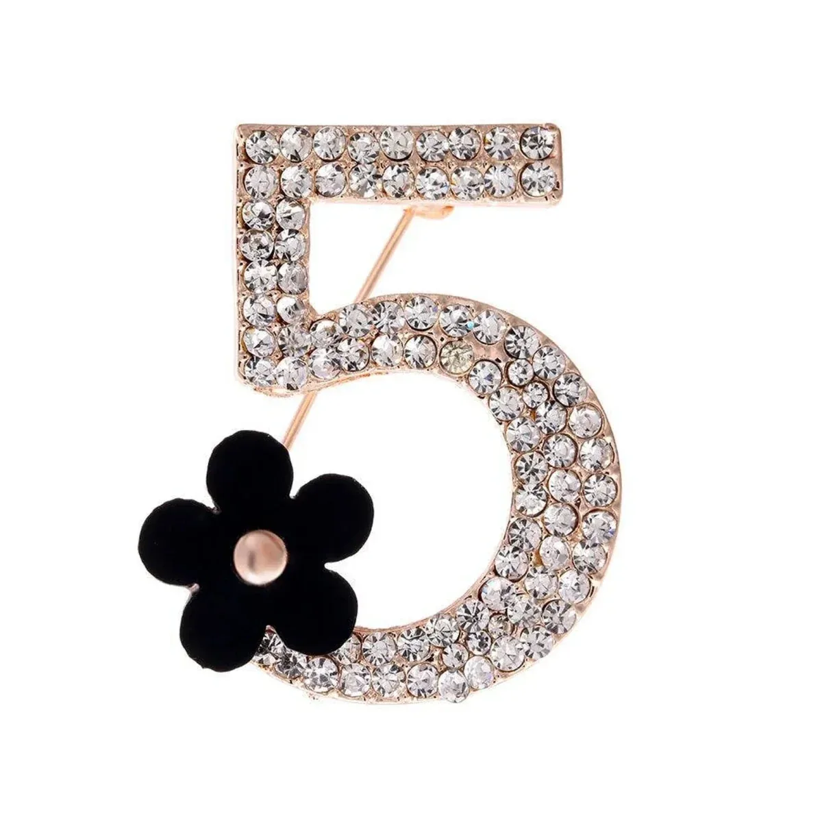 Rhinestone No. 5 Flower Brooch for Dogs by Bark Fifth Avenue