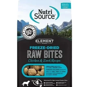 Nutrisource Element Series Raw Bites Chicken and Duck Freeze-Dried Raw Dog Food