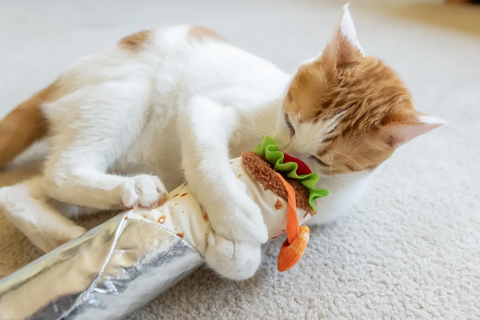 Feline Frenzy Shrimp Purrito Kicker Toy - Image 2