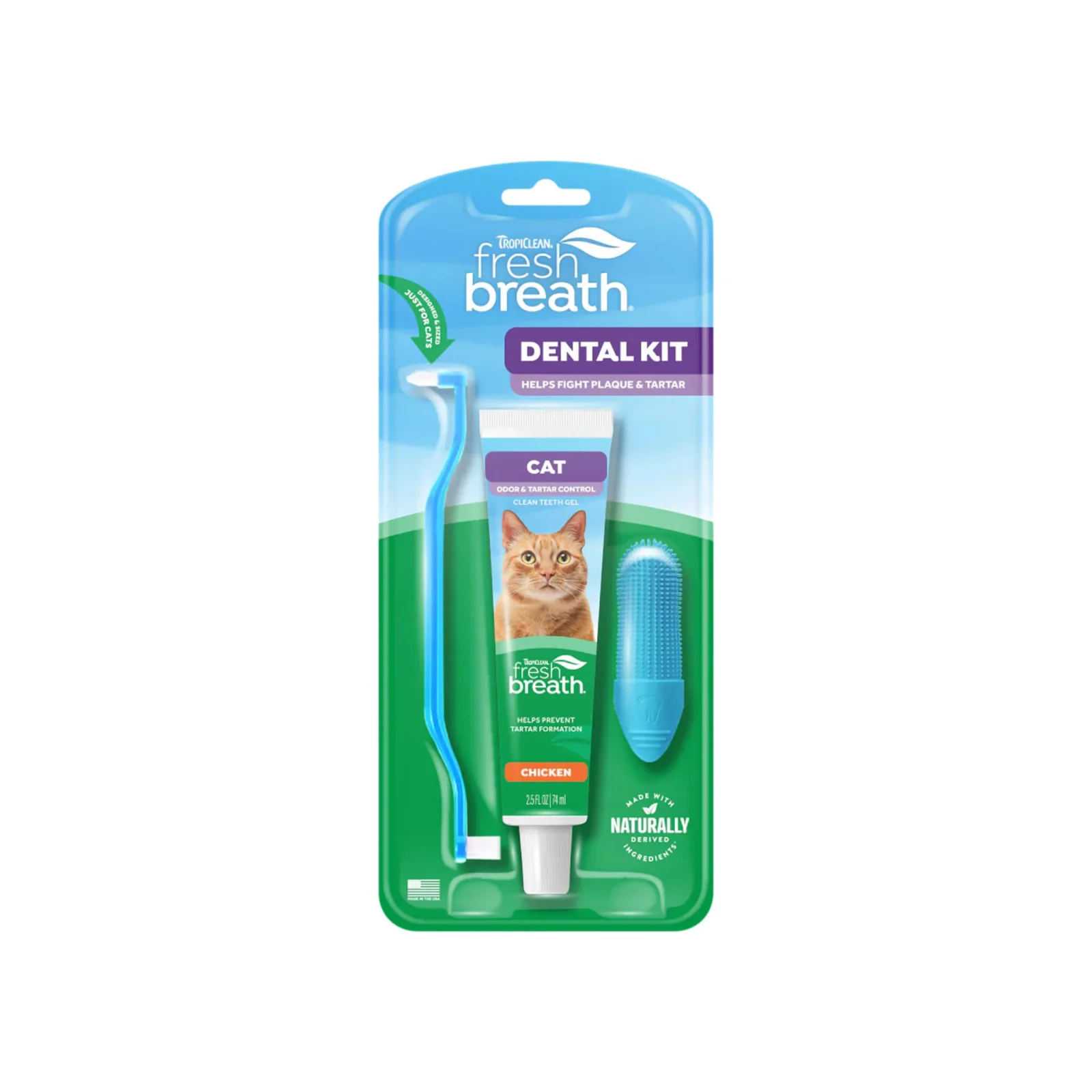 Tropiclean Fresh Breath Odor & Tartar Control Cat Dental Kit
