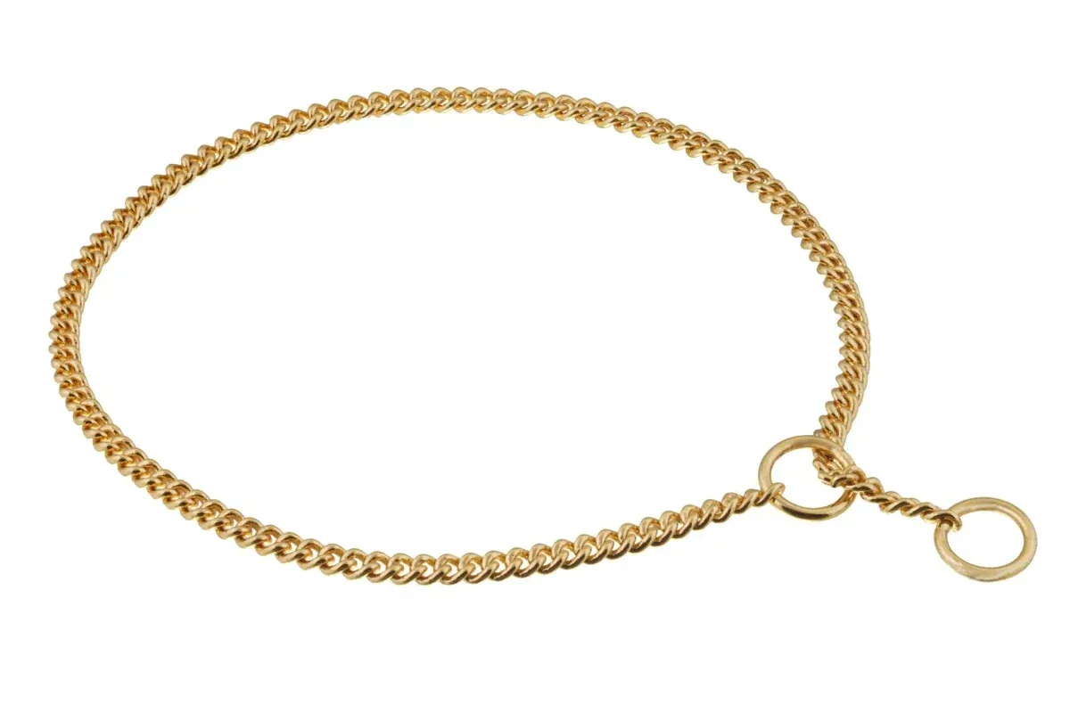 Slip Curve Show Chain Dog Collar (18 in x 1.4 mm)
