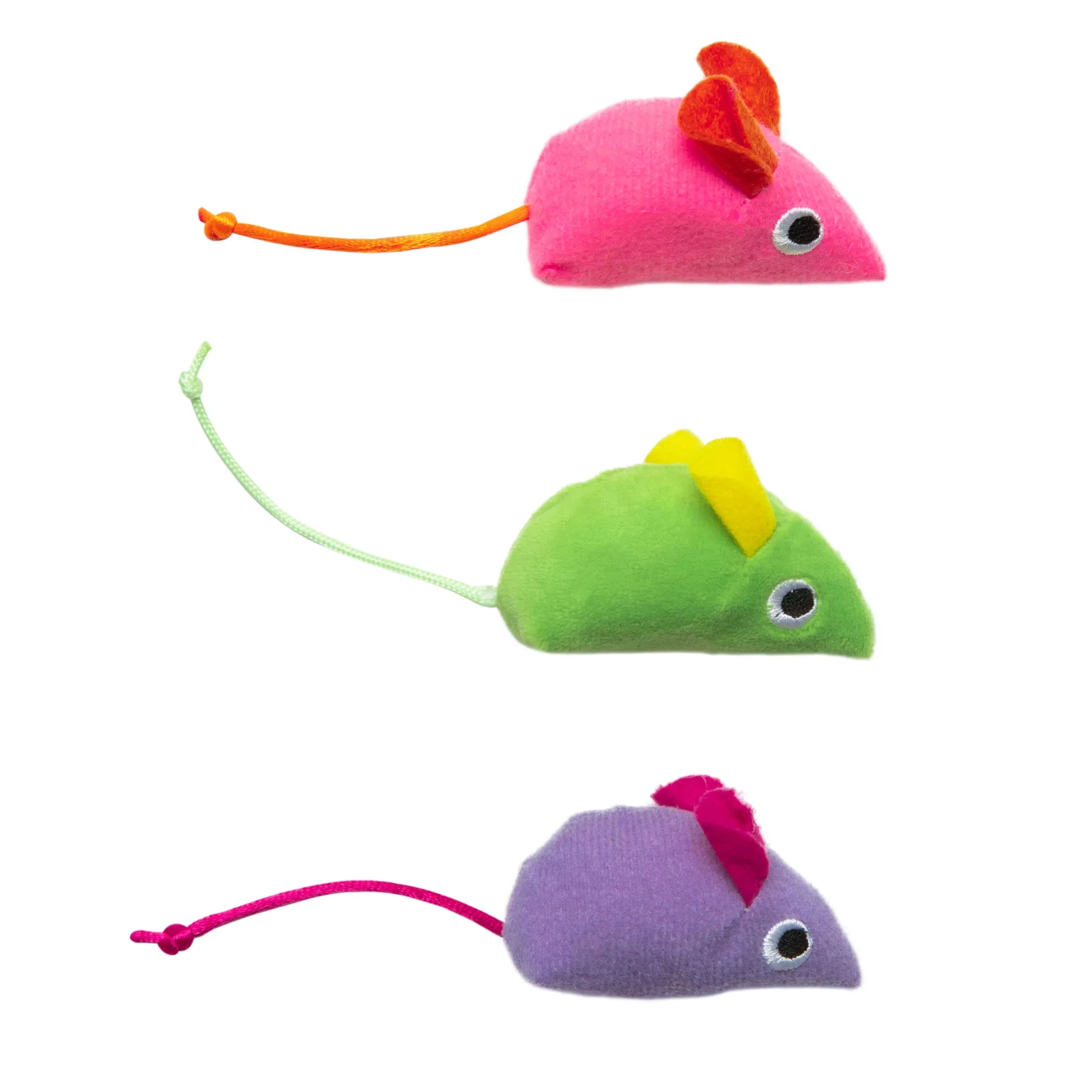 Quirky Kitty Glow Mice 3pk – Catnip & Silvervine-Filled Glowing Cat Toys for Nighttime Play