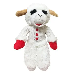 Multipet Standing Lamb Chop Plush Dog Toy 13 in