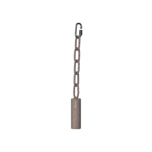 Metal Pipe Bell on a Chain Black - Small