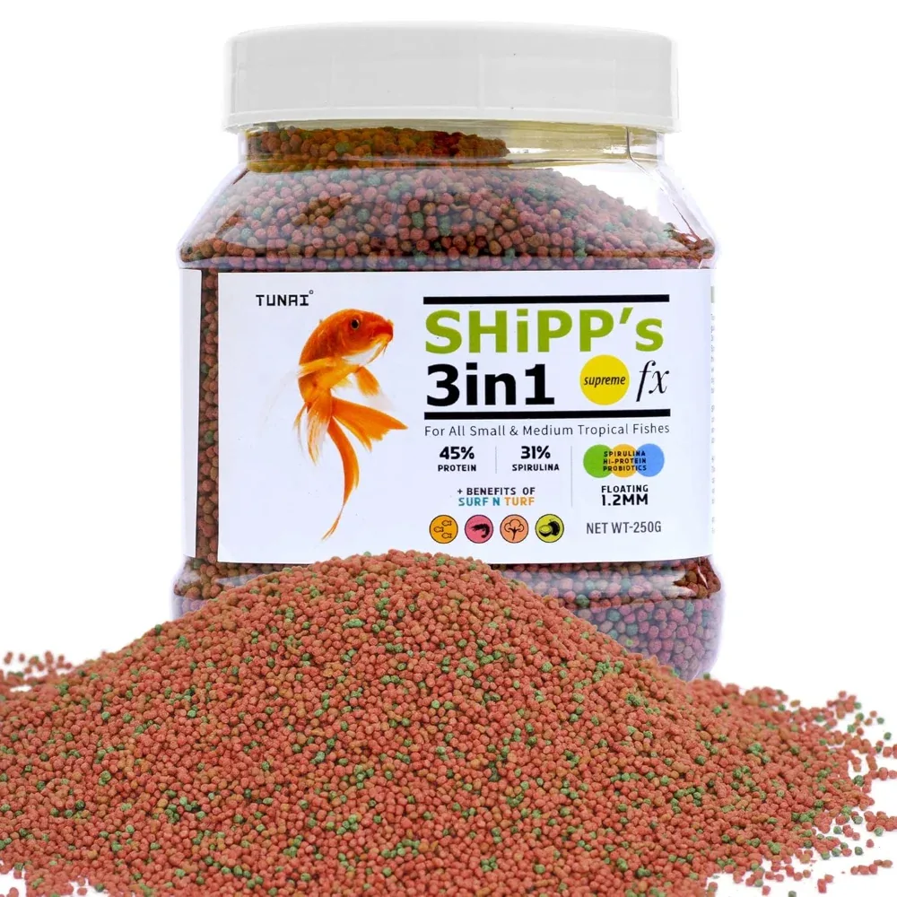 Tunai Shipp's 3in1 Pellets Small and Medium Adult Fish Food