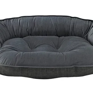 Reversible Microvelvet Crescent Bed-Storm