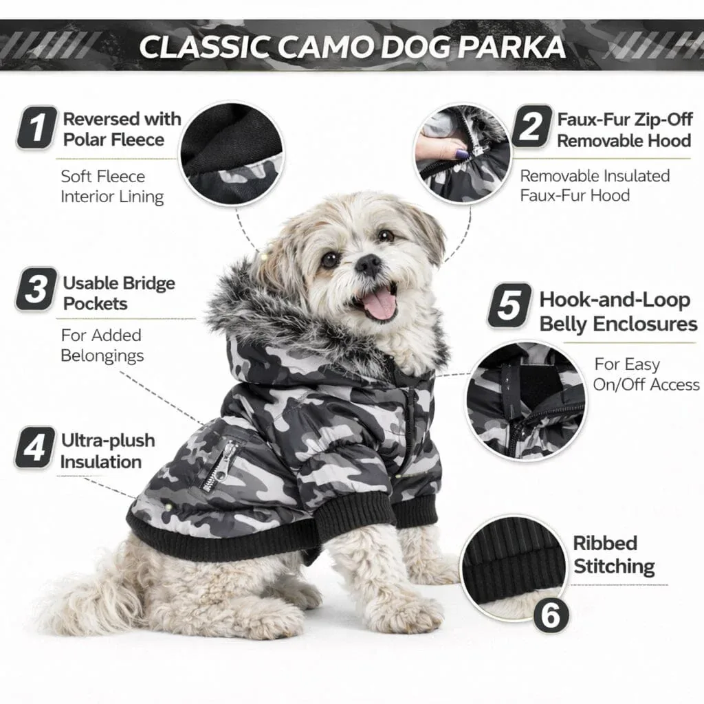 Pet Life ® Classic Metallic Fashion 3M Insulated Dog Coat Parka w/ Removable Hood - Image 2