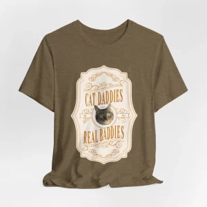 Custom Cat Daddies Are The Real Baddies Whiskey Label T-Shirt - Light