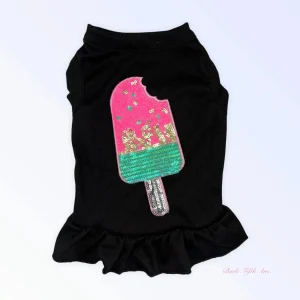 My Favorite Summer Dog Treats - Pink Ice Cream Dog Tee & Dress