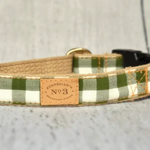 Big Olive Gingham Collar