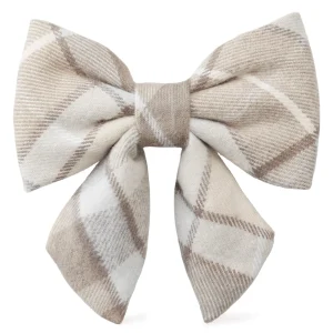 Andover Plaid Flannel Lady Dog Bow
