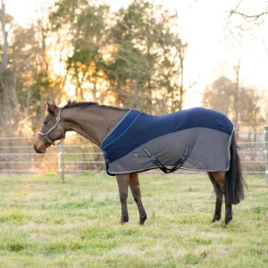 TuffRider Hybrid Standard Neck Cooler-Navy/Gray, 69 in