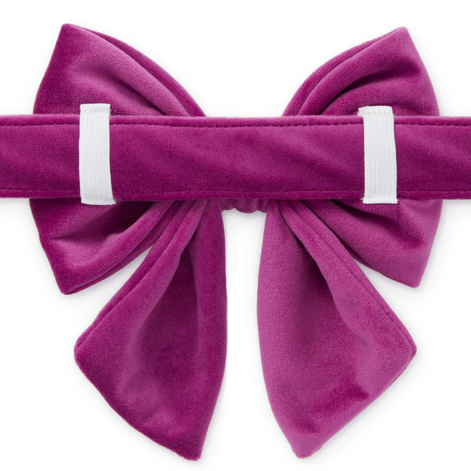 Plum Velvet Lady Bow Collar - Image 2