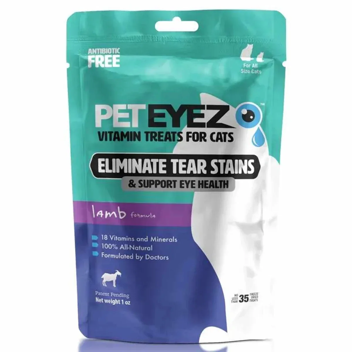 Pet Eyez Vitamin Cat Treats for Cats Lamb Formula 1 oz - Image 2